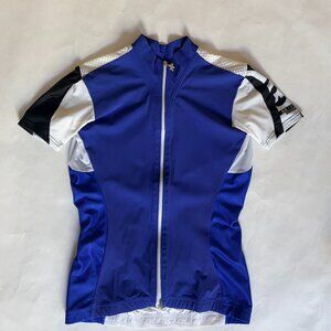 Assos Women's Medium Blue and White Cycling Jersey Top NWOT